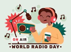 World Radio Day Concept vector