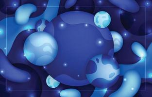 Abstract Liquid Blue Background Template vector