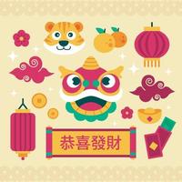 Flat Chinese New Year Icon Collection
