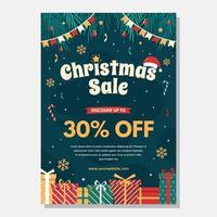 Christmas Sale Poster Advertising vector