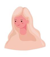 blond woman cartoon head vector design