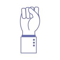 s hand sign language line and fill style icon vector design