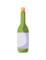 green wine bottle vector