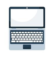 open gray laptop vector