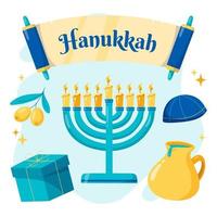 concepto de menorah de hanukkah
