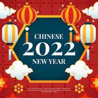 Red Chinese New Year Background vector