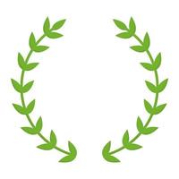 wreath of leaves vector