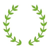 wreath of leaves vector