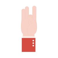 eight hand sign language flat style icon vector design