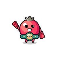 cranberry boxer mascot character vector