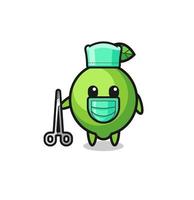 surgeon lime mascot character vector