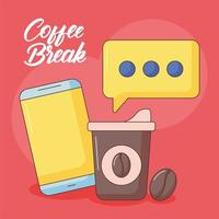 coffee break design vector