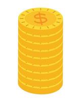 pile of coins vector