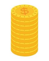 pile of coins vector