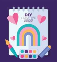 diy creative workshop vector