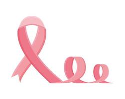 pink cancer ribbon vector