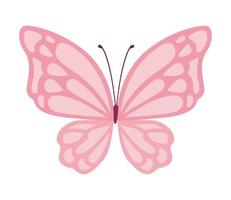 lindo diseño de vector de mariposa rosa