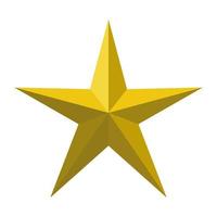 star with yellow color and five points vector