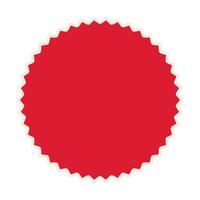 seal stamp of red color on white background vector
