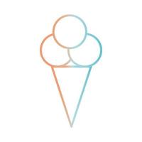 ice cream cone gradient style icon vector design