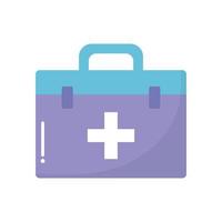 doctor suitcase with a cross vector