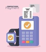 poster of contactless payment vector