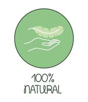 one hundred percent natural vector