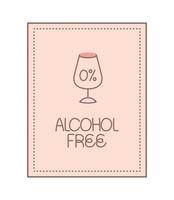 alcohol free card vector