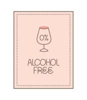 tarjeta sin alcohol vector