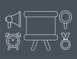 five life skills items vector