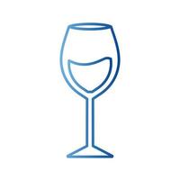 diseño de vector de icono de estilo degradado de copa de vino