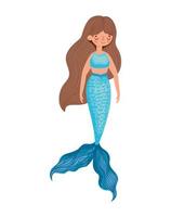 blue mermaid illustration vector