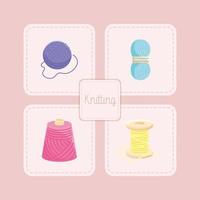 four thread icons vector