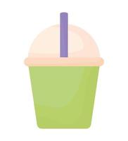 milkshake cup design vector