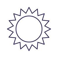 diseño de vector de icono de estilo de línea de sol