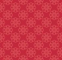 red flowers pattern vector