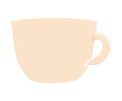 beige coffee cup vector