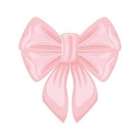 Pink bow cartoon isolated Royalty Free Vector Image