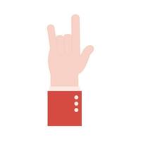 l hand sign language flat style icon vector design