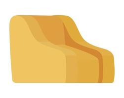 Isolated yellow chair vector design