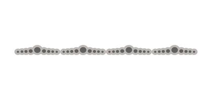 silver pointed decorative ornament line vector design