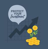 investment protect poster vector