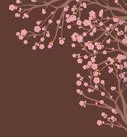 marco de árbol de sakura vector