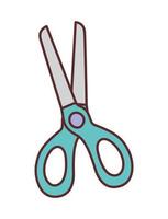 green scissor illustration vector