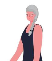 Senior woman cartoon vector design