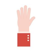 high five hand sign language flat style icon vector design