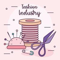 cartel de la industria de la moda vector