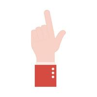 l hand sign language flat style icon vector design