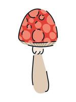 red mushroom desing vector