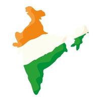 diseño de mapa de india vector